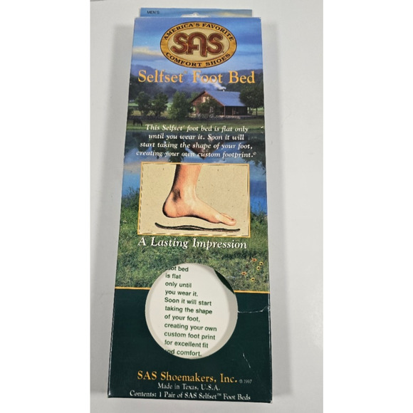 SAS Selfset Foot Beds - Men's 9½WW Self Adjusting Tripad Comfort Time Out Aero - Picture 1 of 3